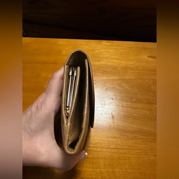 Celine Brown Canvas & Leather Kisslock Wallet. Full Inclusion. EUC. - Picture 9 of 9